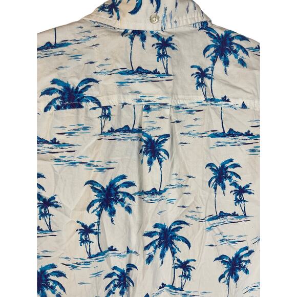 Chubbies Men’s Resort Wear Paradise White/Blue Stretchy Button Down Size Medium - Picture 7 of 8